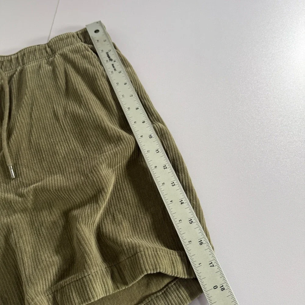 Faherty Shorts Mens 2XL Green Corduroy Elastic Waist Drawstring Casual 6